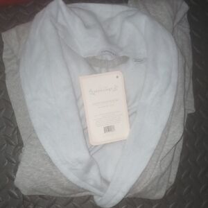 Luxurious Gray and White Women's Robe by